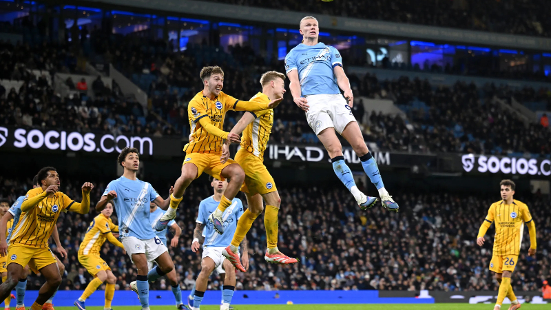Man City và Brighton chia điểm với tỷ số 1-1 trong lần chạm trán gần nhất