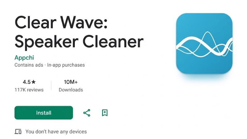 Ứng dụng Clear Wave - Speaker Cleaner