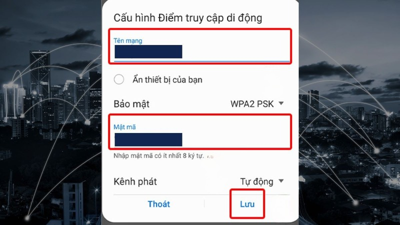 Chỉnh sửa tên mạng và mật khẩu WiFi trên Samsung