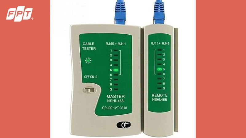Kiểm tra thứ tự dây mạng bằng máy test LAN