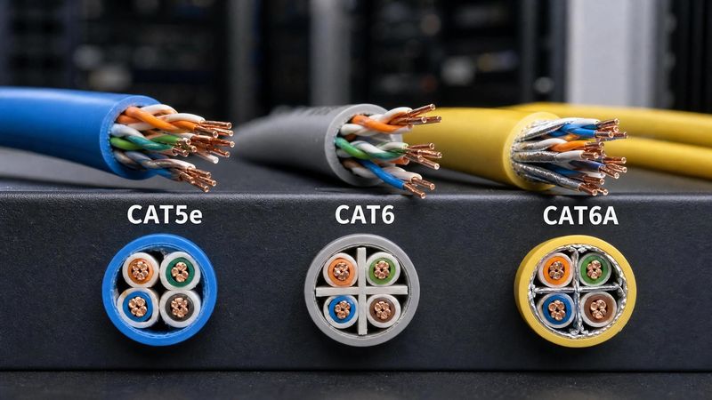 So sánh cấu trúc cáp mạng Cat5e, Cat6 và Cat6A
