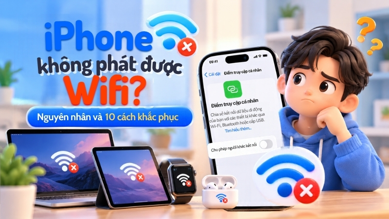 iPhone không phát được Wifi? Nguyên nhân và 10 cách khắc phục