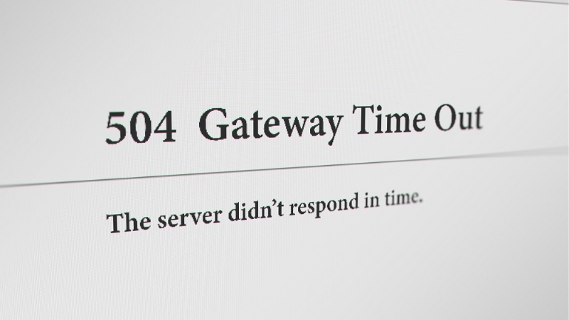Lỗi 504 Gateway Timeout xuất hiện khi máy chủ trung gian không nhận được phản hồi kịp thời