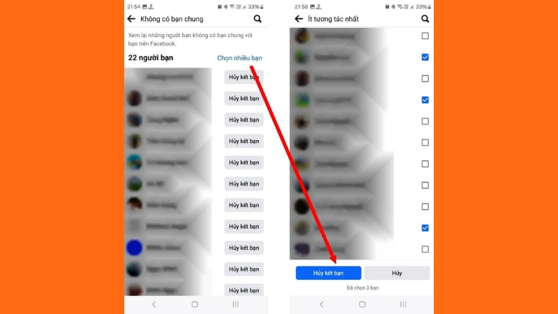Kiểm tra kỹ từng tài khoản trước khi xác nhận hủy kết bạn trên Facebook