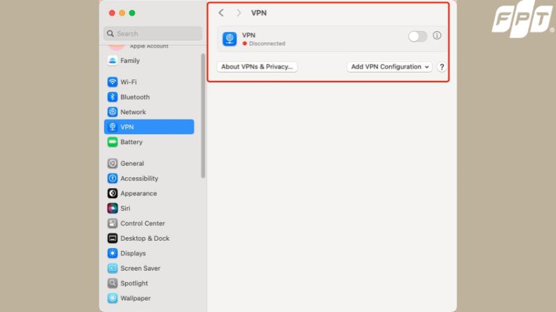 Tắt VPN trên macOS