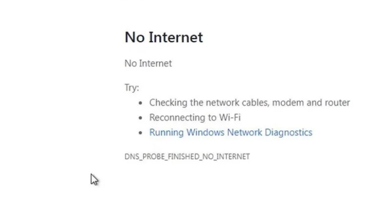 DNS_PROBE_FINISHED_NO_INTERNET