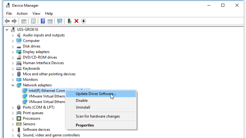 Cách cập nhật driver mạng trên Win 10, Win 11