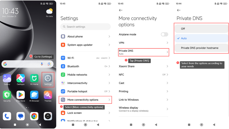 Cách đổi DNS trên điện thoại Android