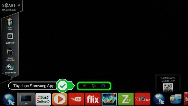 Tuỳ chọn Samsung App