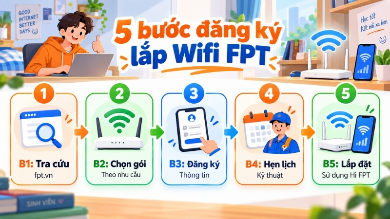 5 bước đăng ký lắp Wifi FPT nhanh chóng