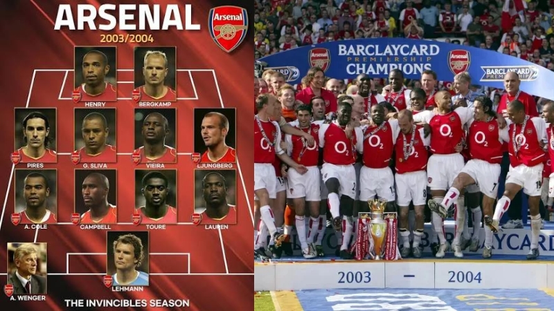 Arsenal bất bại trọn mùa giải 2003/04 với biệt danh “The Invincibles”