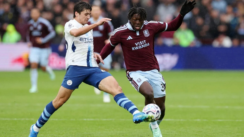 Aston Villa đánh bại Manchester City 2-1 tại vòng 8 Ngoại hạng Anh 2026/27