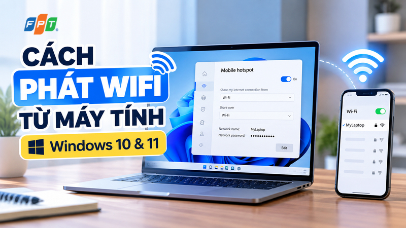 Cách phát WiFi từ máy tính Windows 10, 11 đơn giản nhất