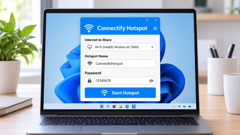 Connectify Hotspot hỗ trợ thiết lập và quản lý điểm phát WiFi trên máy tính Windows