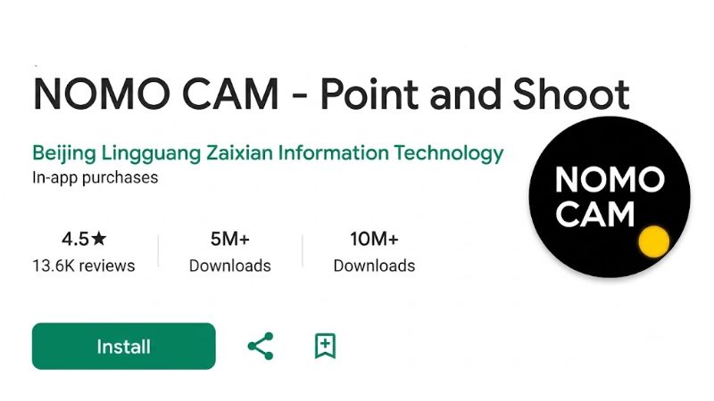 Giao diện NOMO CAM