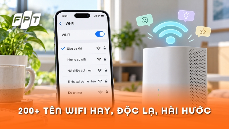 200+ tên WiFi hay, độc lạ, hài hước và ý nghĩa nhất 2026