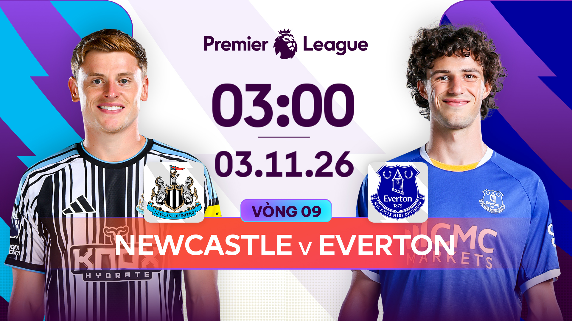 Link xem Newcastle vs Everton trực tiếp lúc 03h00 ngày 03/11