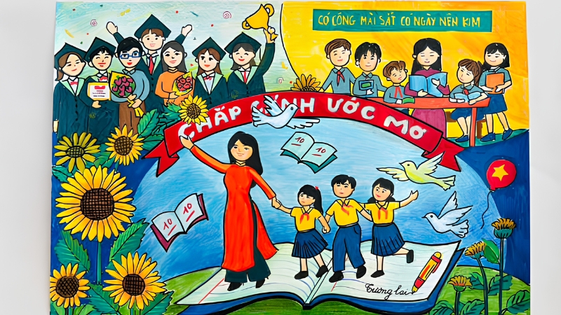 tranh-ve-20-11-chu-de-thay-co-va-mai-truong-6