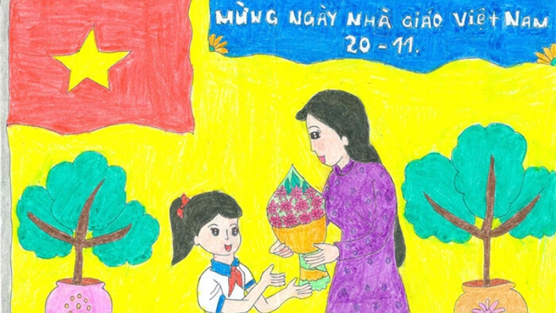 tranh-ve-20-11-don-gian-danh-cho-hoc-sinh-tieu-hoc-5