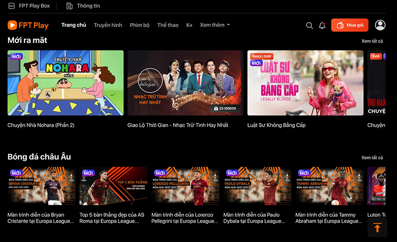 fpt play có những gói nội dung miễn phí nào