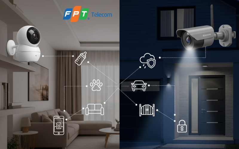 camera không dây trong nhà và ngoài trời