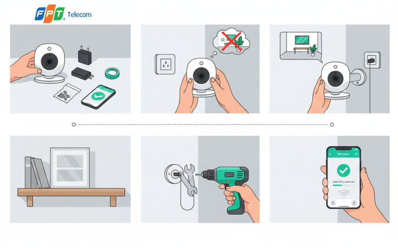 Quy trình lắp camera không dây WiFi là gì