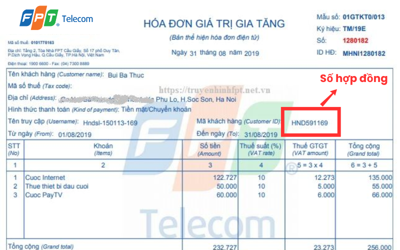 tra cứu hợp đồng internet fpt