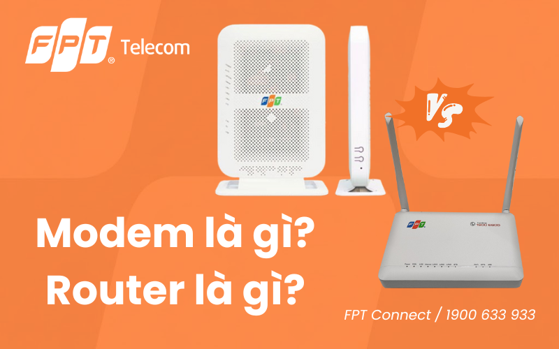 sự khác biệt giữa modem và router