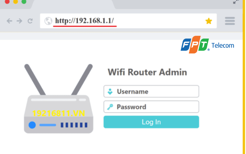 đăng nhập vào địa chỉ IP 
