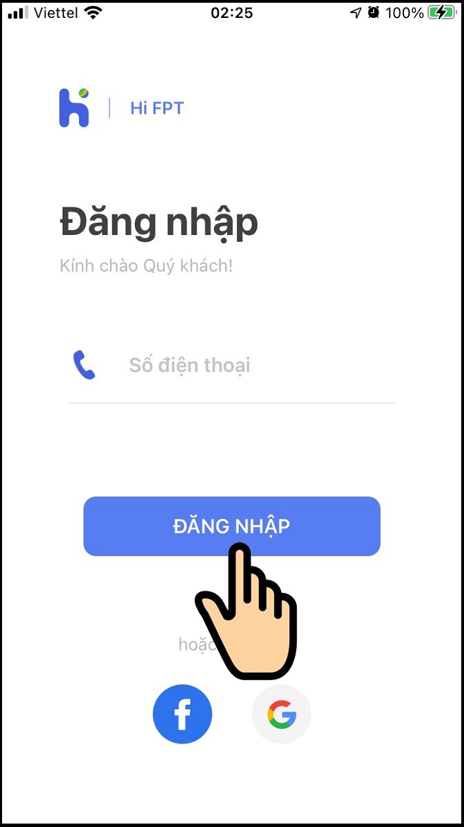 cách thanh toán tiền wifi qua Hi FPT
