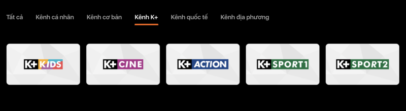 nhóm kênh K+ FPT Play