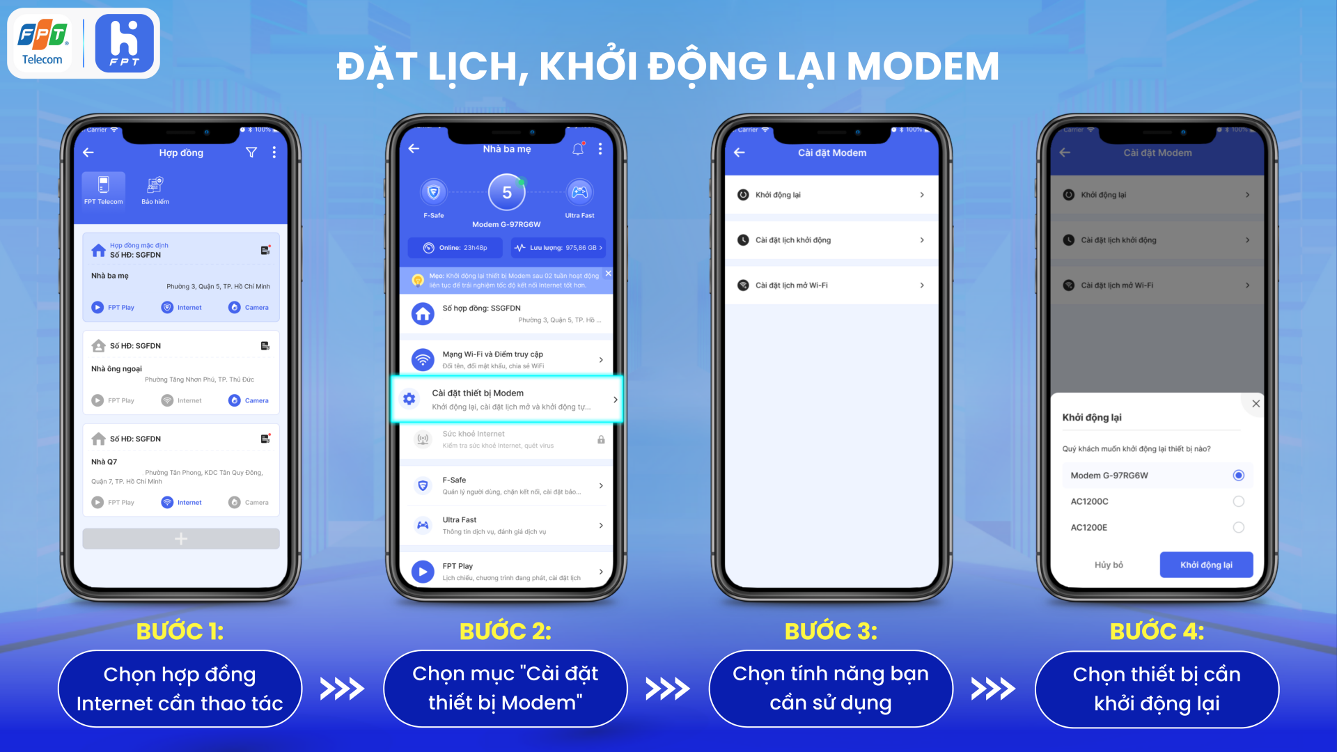 cách quản lý modem wifi fpt