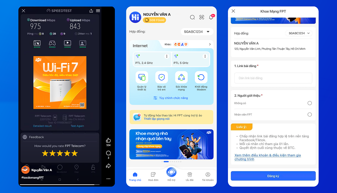 khoe mạng fpt nhận quà 100k