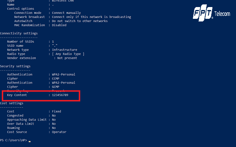 kiểm tra mật khẩu wifi trên máy tính