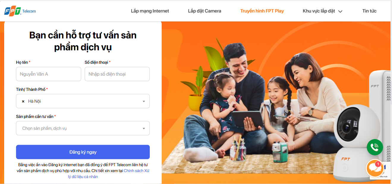 đăng ký gói fpt play cho sinh viên