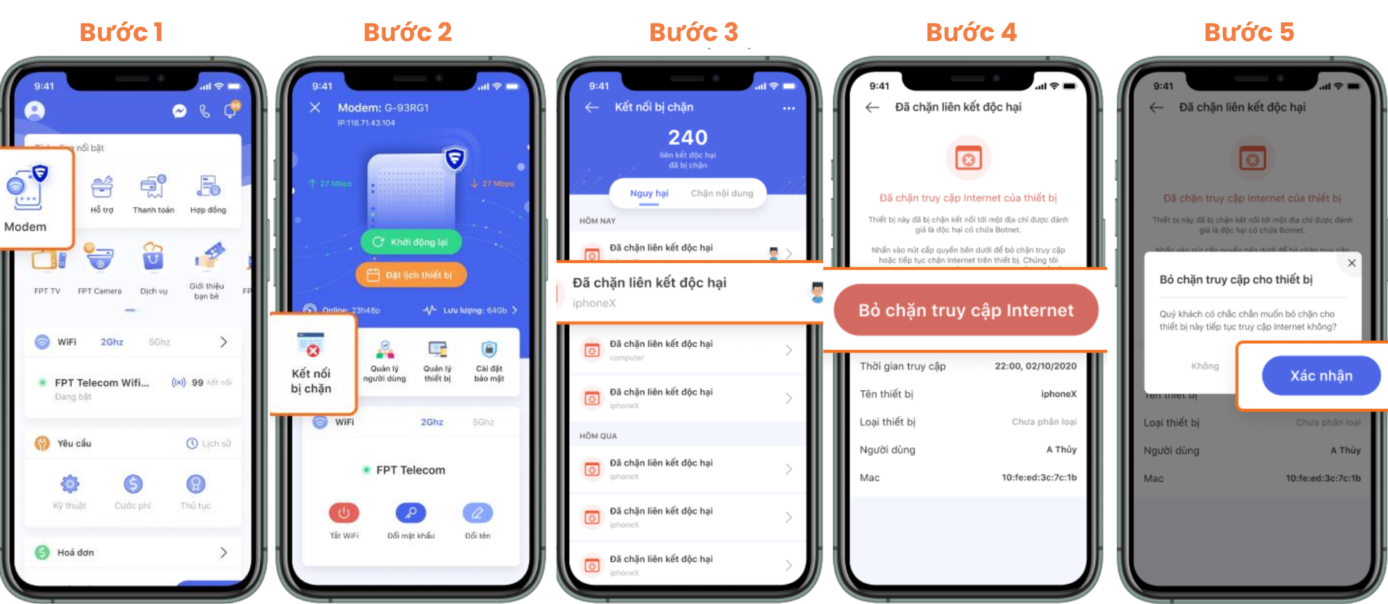 sử dụng fsafe để bỏ chặn kết nối