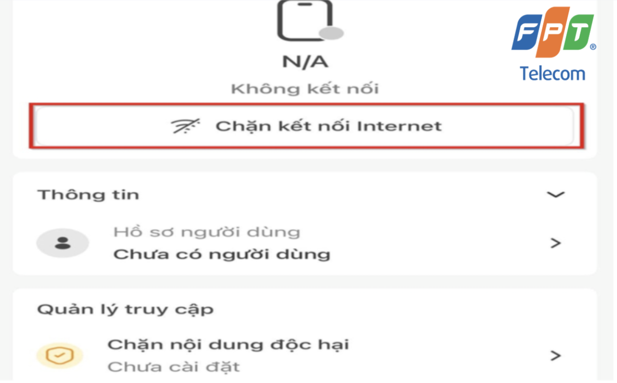 chặn kết nối người lạ