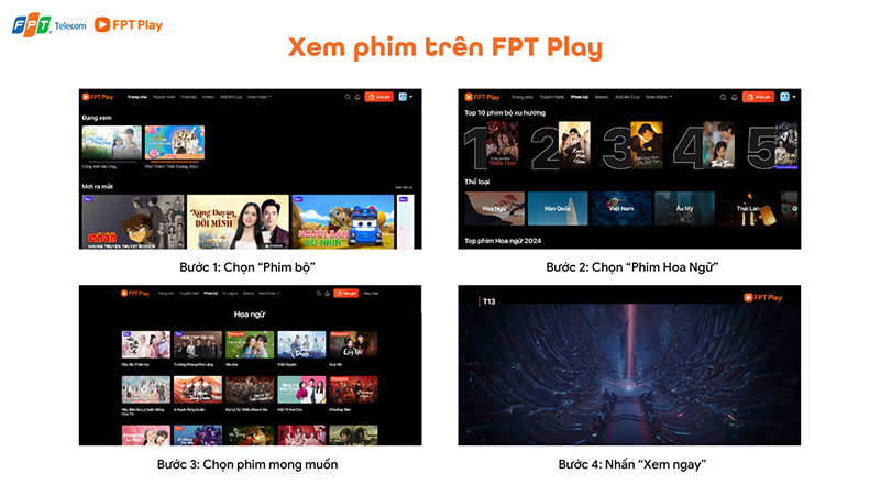 cách xem phim trên fpt play'
