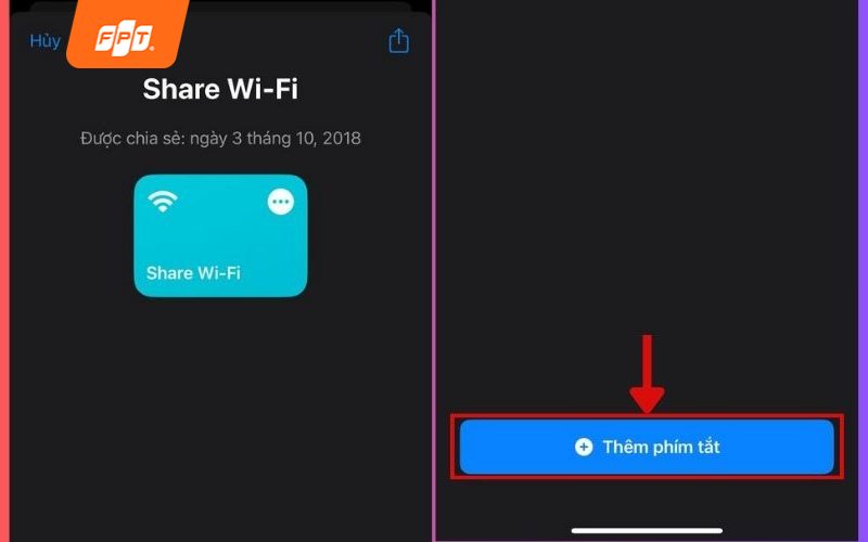 quét mã QR wifi trên iphone