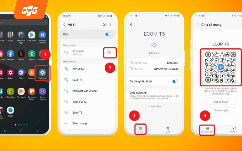 quét mã QR trên điện thoại android