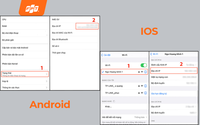 xem địa chỉ ip trên điện thoại