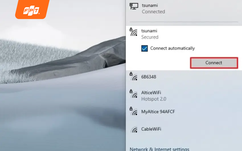 đăng nhập wifi trên máy tính