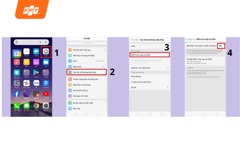 cách phát wifi trên điện thoại oppo