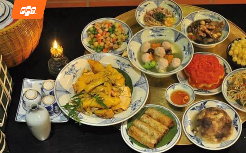 mâm cỗ ngày tết miền bắc