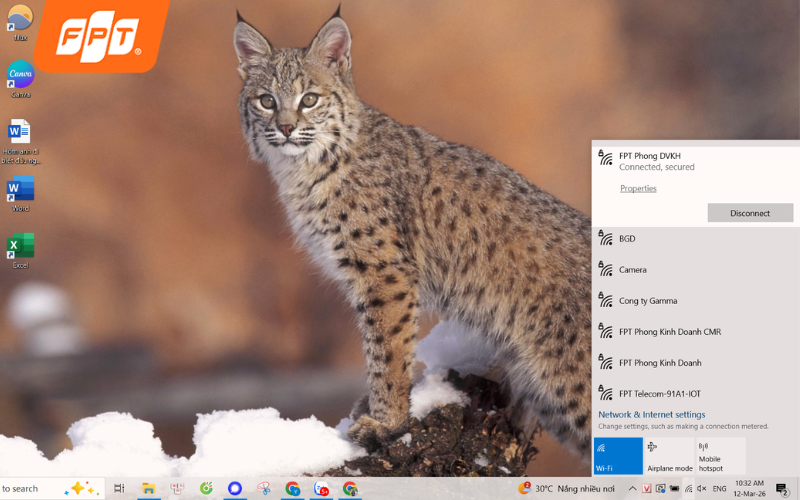 Kiểm tra SSID trên máy tính