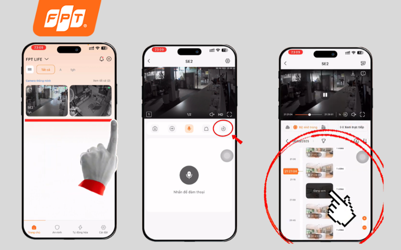 cách xem lại camera wifi