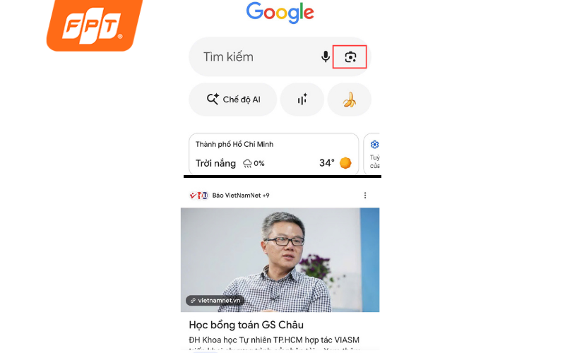 cách tìm kiếm bằng hình ảnh trên android