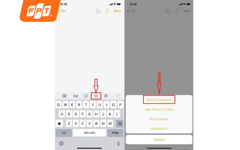cách scan trên iphone