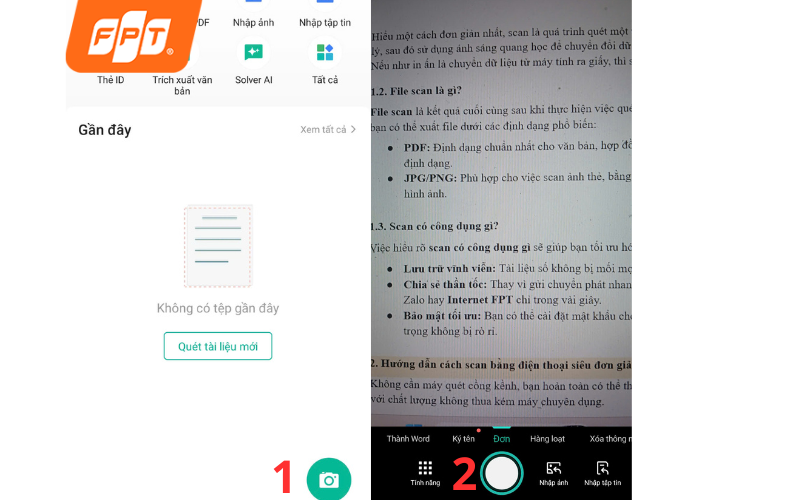 scan bằng ứng dụng camscanner