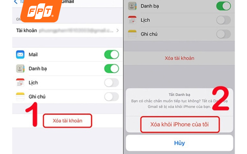 cách xóa tài khoản google trên máy tính